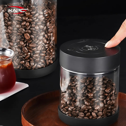 Electric Vacuum Bean Canisters with Digital Display Coffee Accessories Coffee&Tea Tool Home/Camping/Coffee Beans Container