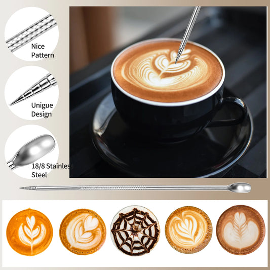 Artisan Milk Frothing Pitcher And Latte Art Pen