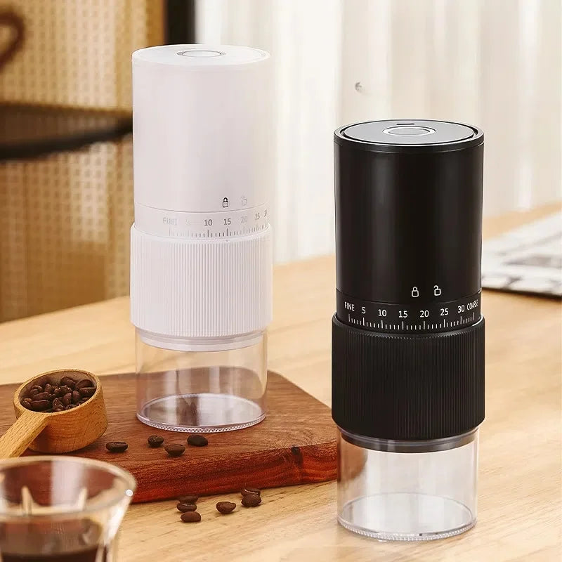 New Portable Electric Coffee Bean Grinder Household 1000Mah 35 Gears Externally Adjustable Coffee Machine Rechargeable Grinders