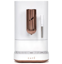 Café Affetto Automatic Espresso Machine + Milk Frother | Built-In & Adjustable Espresso Bean Grinder | One-Touch Brew in 90 Seconds | Matte White, 1.2 Liter