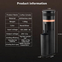Electric Coffee Grinder 420 Stainless Steel Conical Burr Grinder Portable Coffee Grinder Household Small Grinder Tools