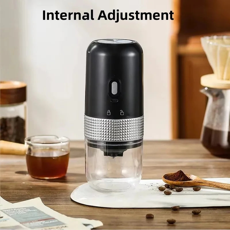 New Portable Electric Coffee Bean Grinder Household 1000Mah 35 Gears Externally Adjustable Coffee Machine Rechargeable Grinders