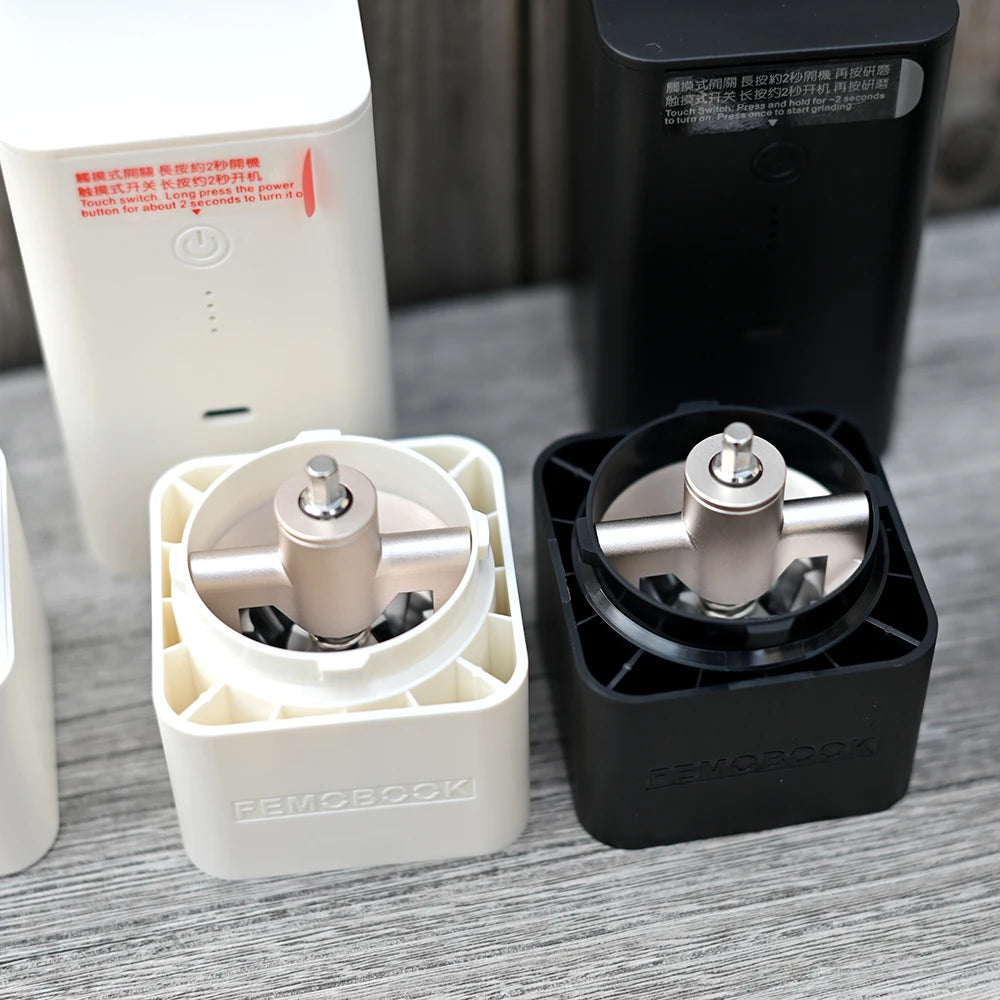 FEMOBOOK A2 USB Electric Grinder Portable Rechargeable Grinder with 7Core Burr Magnetic Attraction Design 4000Mah Battery