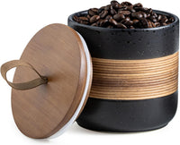 Ceramic Jar with Lid Kitchen Food Storage Stackable Countertop Jar