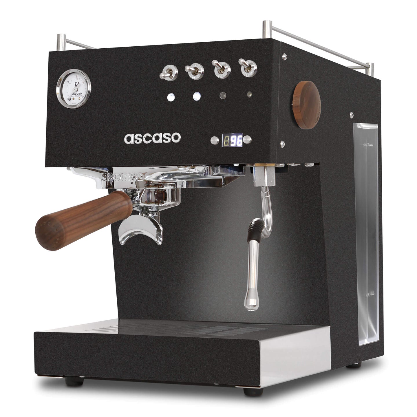 Steel UNO Programmable Espresso Machine W/Pid Controller, Single Thermoblock, 120V (Black)
