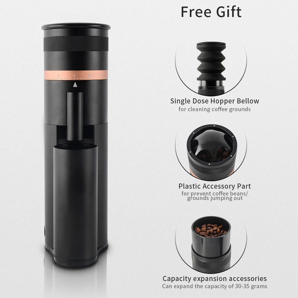 Electric Coffee Grinder 420 Stainless Steel Conical Burr Grinder Portable Coffee Grinder Household Small Grinder Tools