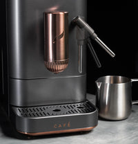 Café Affetto Automatic Espresso Machine + Milk Frother | Built-In & Adjustable Espresso Bean Grinder | One-Touch Brew in 90 Seconds | Matte White, 1.2 Liter