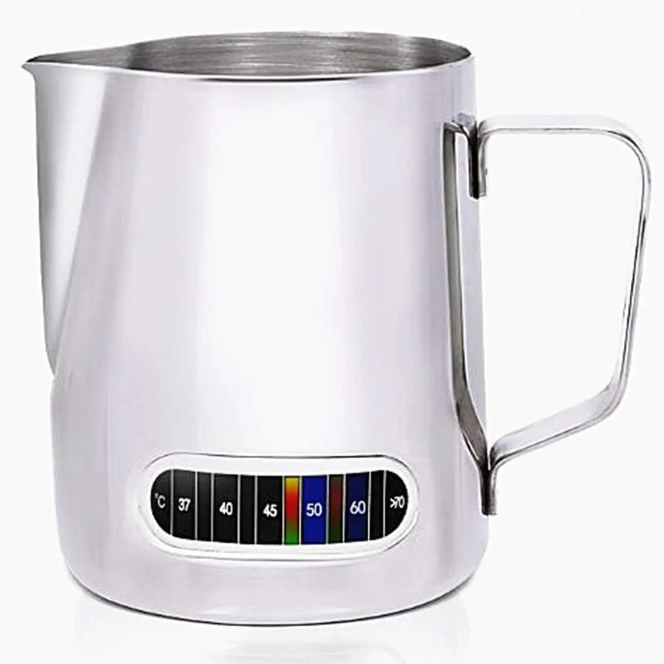 Milk Frothing Pitchers with Integrated Thermometer Latte Art Jug Stainless Steel Creamer Temperature Espresso Steaming Pitchers