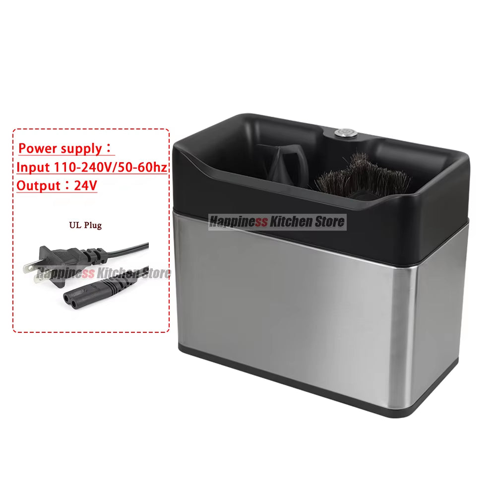 Automatic 58Mm Coffee Portafilter Cleaner Electric Cleaner for 54/58.3/58.5Mm Portafilter Stainless Steel Commercial Coffee