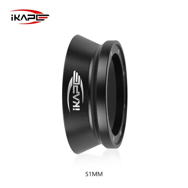Espresso Magnetic Dosing Funnel, Fit for 51Mm, 54Mm, 58Mm Bottomless Portafilter with Powerful Magnetism (Black/Silver)