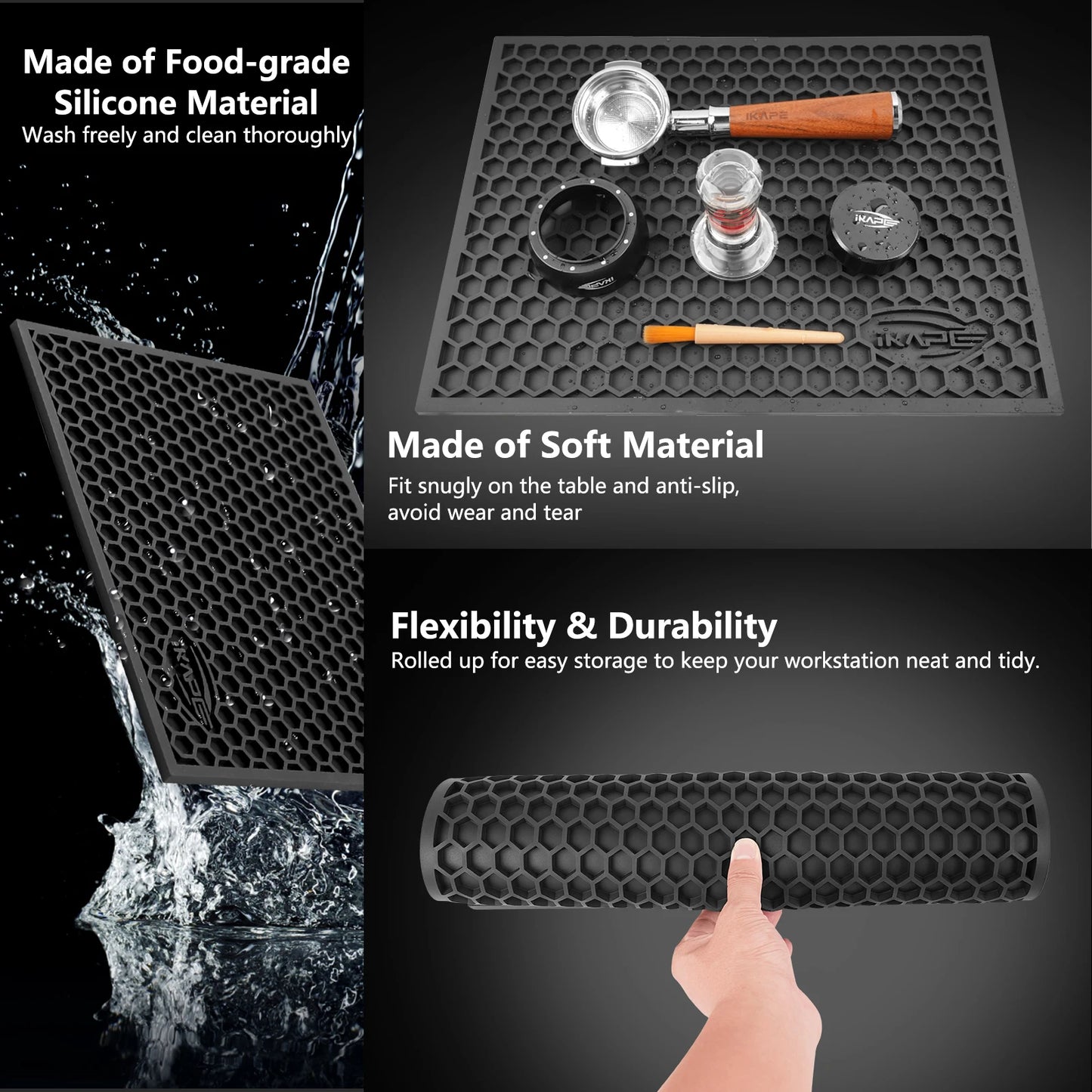 Drying Coffee Maker Mat, Multi-Functional Water Filter Mat, Easy to Clean, Durable, Suitable for Coffee and Tea Accessorie