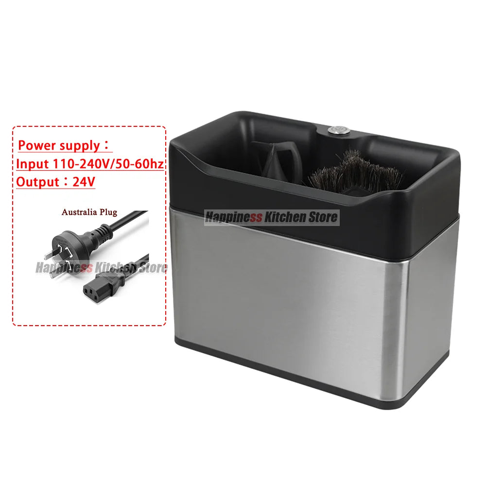 Automatic 58Mm Coffee Portafilter Cleaner Electric Cleaner for 54/58.3/58.5Mm Portafilter Stainless Steel Commercial Coffee