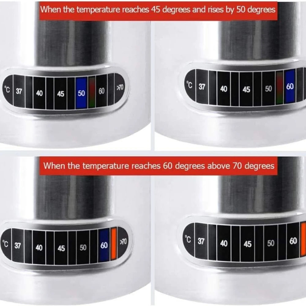 Milk Frothing Pitchers with Integrated Thermometer Latte Art Jug Stainless Steel Creamer Temperature Espresso Steaming Pitchers