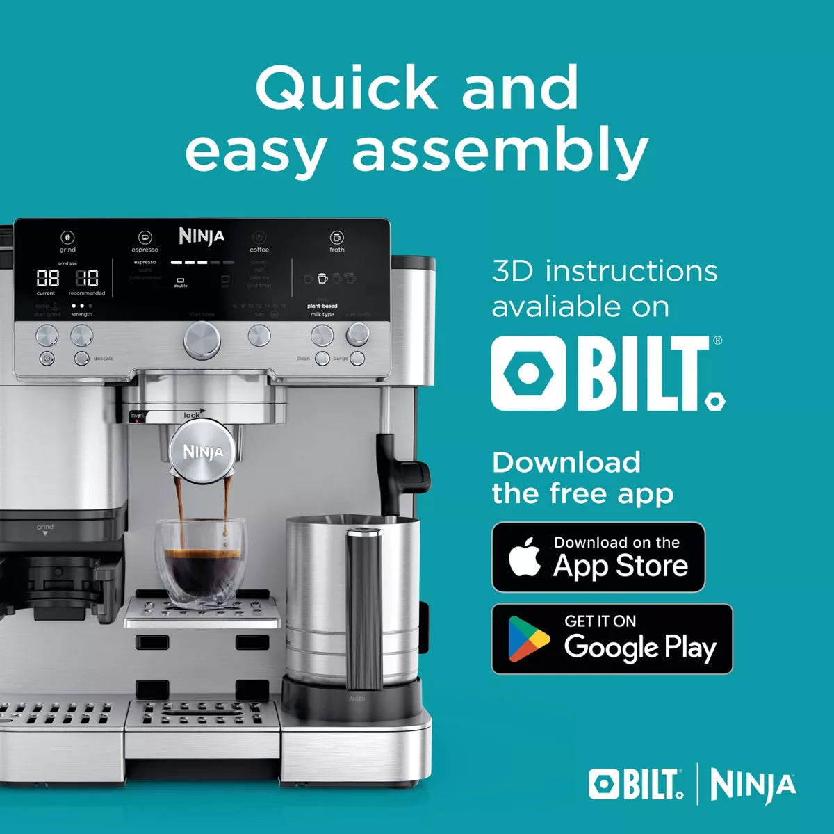 Ninja Luxe Café Premier Series 3-In-1 Espresso, Coffee and Cold Brew Machine