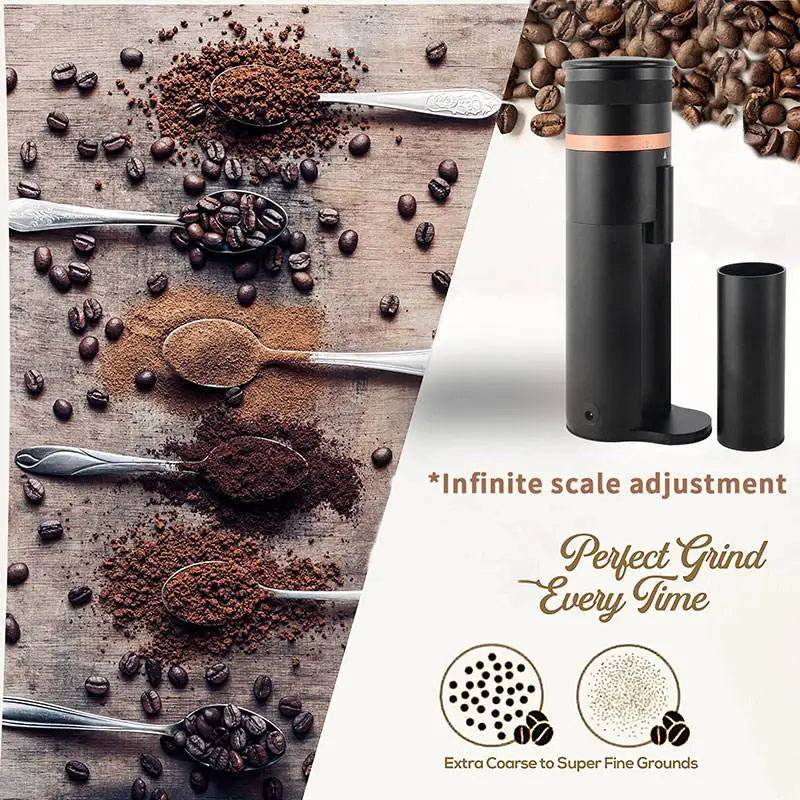 Electric Coffee Grinder 420 Stainless Steel Conical Burr Grinder Portable Coffee Grinder Household Small Grinder Tools